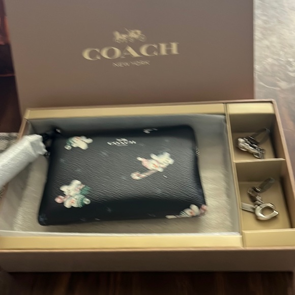Coach snowman wristlet w two charms - Picture 1 of 5